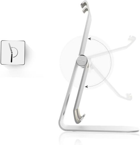 SHOWERORO Adjustable Aluminum Tablet Stand Holder for Tablets Multi Angle Viewing Slip Pad Lightweight Durable Design Compatible with Devices in Kuwait