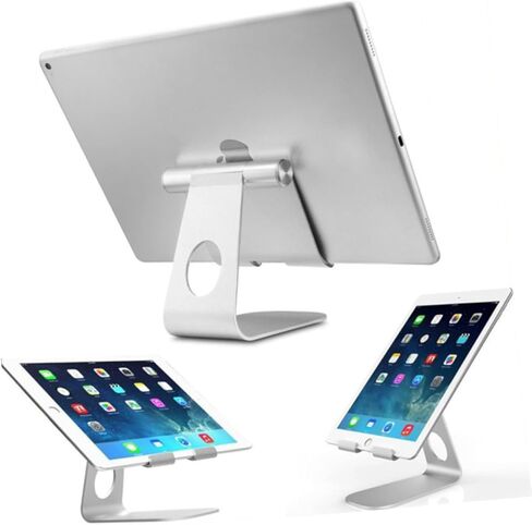 SHOWERORO Adjustable Aluminum Tablet Stand Holder for Tablets Multi Angle Viewing Slip Pad Lightweight Durable Design Compatible with Devices in Kuwait