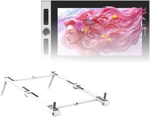 حامل وحامل BoxWave متوافق مع XP-Pen Innovator 16 - حامل ألومنيوم للجيب 3 في 1، حامل عرض محمول متعدد الزوايا - فضي معدني in Kuwait