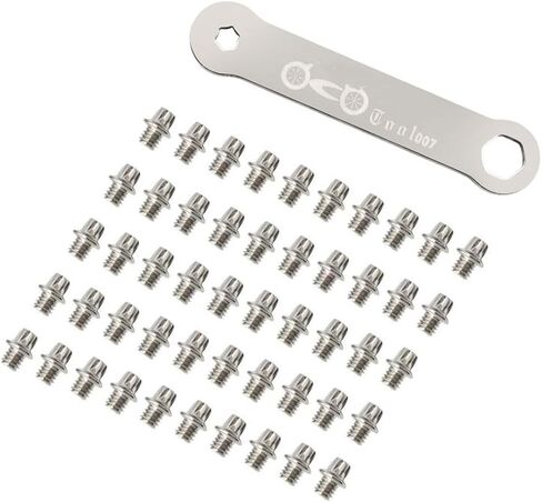 50 Pieces Bicycle Pedal Screws, Bicycle Pedals Non-Slip Nails, Stainless Steel Pedal Bolts for Mountain Bikes, Racing Bikes in Kuwait