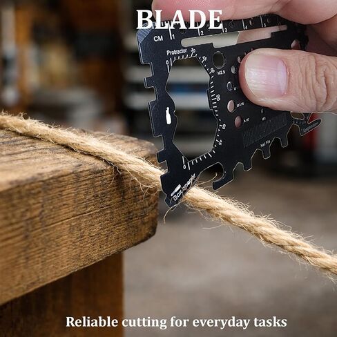 بطاقة Survival Multitool 52 في 1، محفظة متعددة الأدوات بحجم بطاقة الائتمان، أداة EDC، أدوات رائعة للرجال، هدايا التخييم ومعدات التخييم، مفك النظارات والمزيد، هدايا للرجال والأب والزوج in Kuwait