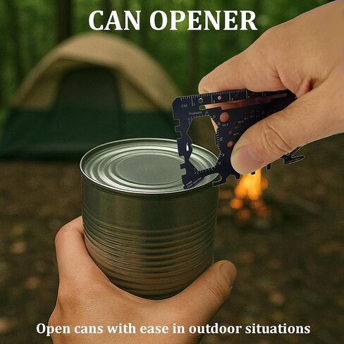 بطاقة Survival Multitool 52 في 1، محفظة متعددة الأدوات بحجم بطاقة الائتمان، أداة EDC، أدوات رائعة للرجال، هدايا التخييم ومعدات التخييم، مفك النظارات والمزيد، هدايا للرجال والأب والزوج in Kuwait