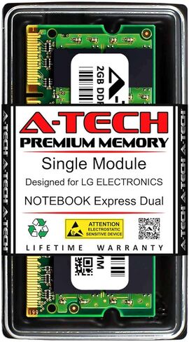 A-Tech 2GB RAM for LG Electronics Notebook Express Dual | DDR2 667MHz SODIMM PC2-5300 200-Pin Non-ECC Memory Upgrade Module in Kuwait