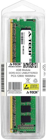 A-Tech 4GB Replacement for Hynix HMT451U7BFR8A-PB - DDR3/DDR3L 1600MHz PC3-12800 ECC Unbuffered UDIMM 1rx8 1.35v - Single Server Memory Ram Stick (HMT451U7BFR8A-PB-ATC) in Kuwait