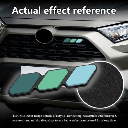 TRD Grille Decor Badge, 3-Color Upgrade Emblem, Grille Insert Trims, Car Decoration Accessories Tri-Color Grille Badge Emblem Fit for Tacoma 4Runner Tundra Sequoia Rav4 Highlander (Green/Blue) in Saudi Arabia
