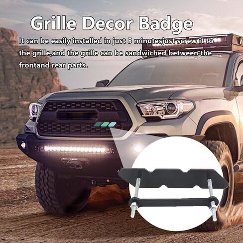 TRD Grille Decor Badge, 3-Color Upgrade Emblem, Grille Insert Trims, Car Decoration Accessories Tri-Color Grille Badge Emblem Fit for Tacoma 4Runner Tundra Sequoia Rav4 Highlander (Green/Blue) in Saudi Arabia