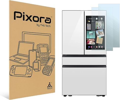 واقي شاشة Pixora لثلاجة Samsung Bespoke Family Hub+ (RF90F29AE) - مضاد للوهج Kanso Matte (عبوتان) [للألواح الزجاجية القياسية فقط - غير متوافقة مع الزجاج الرمادي غير اللامع أو الألواح الفولاذية] in Kuwait