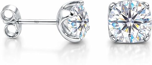 LeCalla 925 Sterling Silver Zirconia Stud Earrings Lightweight Fashion Pearl Stud Earring for Women Teen in Saudi Arabia