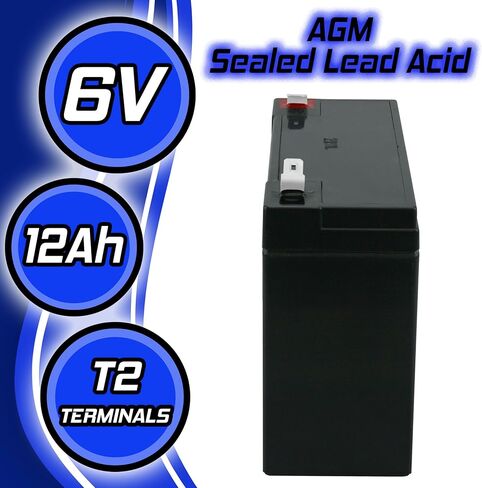 بطارية بديلة PowerStar 6V 12AH متوافقة مع باناسونيك LC-R0612P1، LC in Kuwait