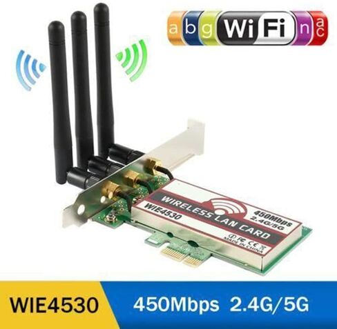 SUNGOOYUE Dual Band 2.4G 5G WiFi PCIe Network Adapter for PC, with Anti Burning Motherboard and Function, Compatible with CPU (As Shown) in Kuwait