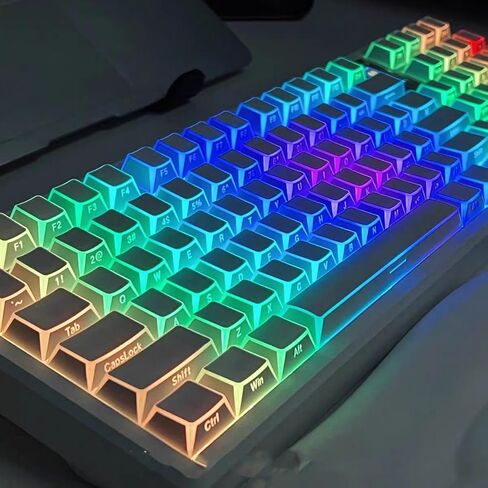 Sumgsn 137 مفتاحًا PBT Keycaps تتألق من خلال مجموعة أغطية مفاتيح Cherry Profile لـ 61/64/87/104/108 Cherry MX Switches لوحة المفاتيح الميكانيكية in Kuwait