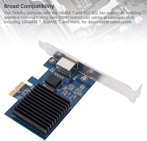 بطاقة شبكة PCIe 10G، شريحة RTL8127 محول إيثرنت 10 جيجابت مع PCI Express Gen 4 x1 لسطح المكتب والخادم in Kuwait