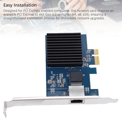 بطاقة شبكة PCIe 10G، شريحة RTL8127 محول إيثرنت 10 جيجابت مع PCI Express Gen 4 x1 لسطح المكتب والخادم in Kuwait