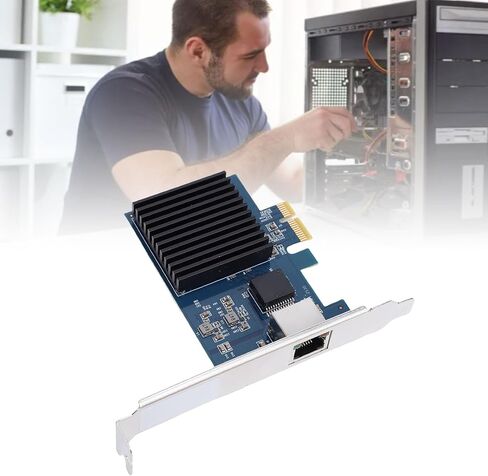 بطاقة شبكة PCIe 10G، شريحة RTL8127 محول إيثرنت 10 جيجابت مع PCI Express Gen 4 x1 لسطح المكتب والخادم in Kuwait