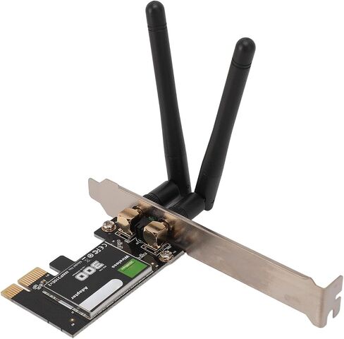 Fabater PCIe WiFi Adapter, 300Mbps 2.4GHz PCI Ex1 High Speed Wireless Network Adapter for Desktop PC, PCIe WiFi Card with Easy Installation and 2 Antennas for 7,8,10,11 and in Kuwait