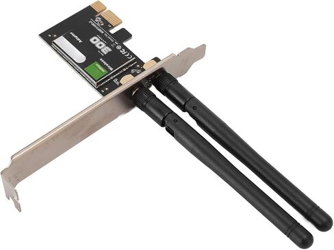 Fabater PCIe WiFi Adapter, 300Mbps 2.4GHz PCI Ex1 High Speed Wireless Network Adapter for Desktop PC, PCIe WiFi Card with Easy Installation and 2 Antennas for 7,8,10,11 and in Kuwait