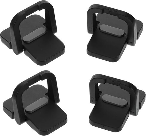 balacoo Portable Invisible Laptop Stand Cooling Pad and Keyboard Holder, Mini Abs Laptop Riser Feet for Desk Use, 4pcs Black Notebook Foot Stand for Travel and Office in Kuwait