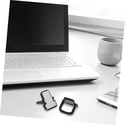 balacoo Portable Invisible Laptop Stand Cooling Pad and Keyboard Holder, Mini Abs Laptop Riser Feet for Desk Use, 4pcs Black Notebook Foot Stand for Travel and Office in Kuwait