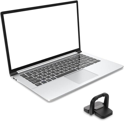 balacoo Portable Invisible Laptop Stand Cooling Pad and Keyboard Holder, Mini Abs Laptop Riser Feet for Desk Use, 4pcs Black Notebook Foot Stand for Travel and Office in Kuwait