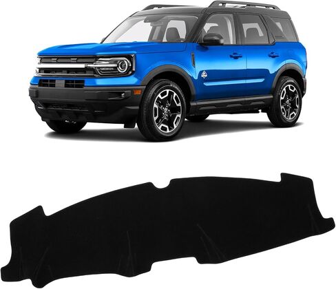 KUST Car Dash Cover Compatible with Ford Bronco 2021-2026 Left Hand Drving Dash Carpet Polyester Non-Slip Dash Protector Interior Accessories for Bronco Custom Fit Dash Mat No Glare Black in Saudi Arabia