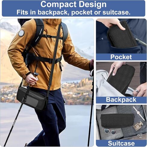 Portable Folding Camp Stool with Side Pocket, Lightweight Foldable Camping Stool for Adults, Backpacking Travel Fishing Stool Mini Chair, Compact Folding Seat with Storage Bag in Kuwait