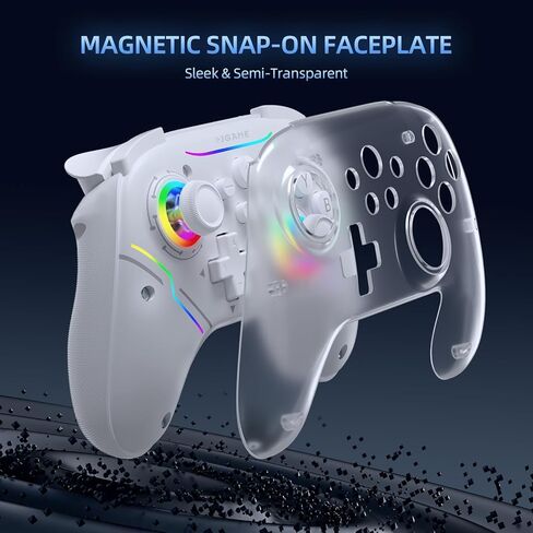 EJGAME Wireless Controller Compatible with Switch/Switch 2/Windows PC/Steam Deck/Android, Switch Pro Controller with Hall Effect Joysticks and Triggers,with USB Bluetooth Adapter for PC (White) in Kuwait