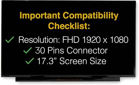 Replacement Screen for Acer Nitro 5 AN517-51-56YW 30 Pins FHD 1920x1080 Matte LCD LED Display with Tools & Tape in Kuwait
