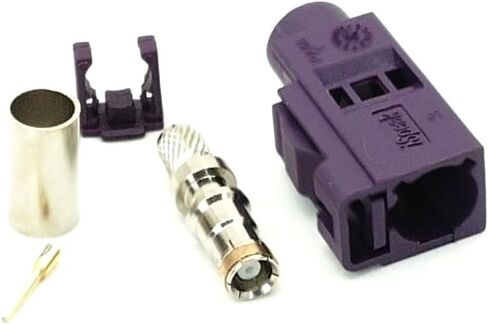 4Pcs Fakra Connector Female D Crimp Solder Connector for RG58 LMR-195 RG400 RG142 Cable in Kuwait