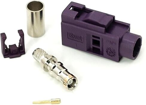 4Pcs Fakra Connector Female D Crimp Solder Connector for RG58 LMR-195 RG400 RG142 Cable in Kuwait