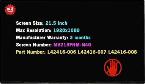 21.5" Screen Replacement for HP 22-C 22-C0049 22-C0053W 22-C0063W 22-C0073W 22-C0083W 22-C0226 FHD 1080P LCD Display Panel (Only for Non-Touch Version) in Kuwait