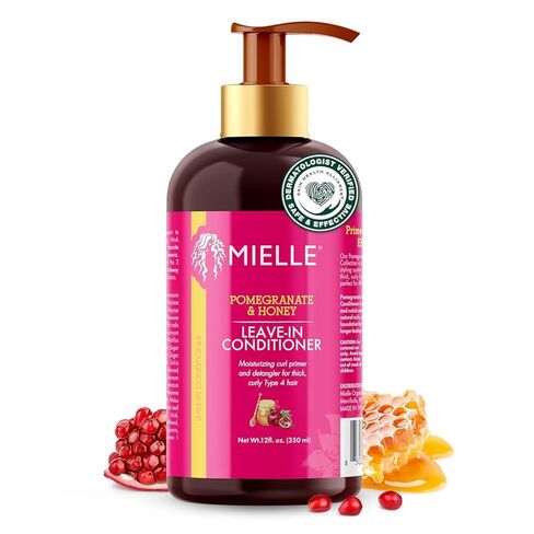 Mielle Organics Pomegranate & Honey Leave-In Conditioner, Moisturizing Curl Primer and Detangler, Repair Damage and Prevent Frizz, Treatment For Thick Curly Hair Type 4 Hair, 12-Fluid Ounces in Saudi Arabia