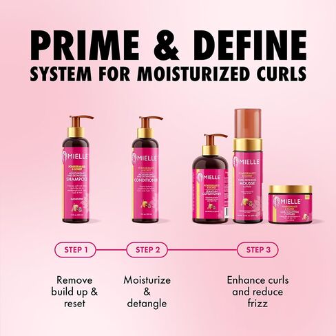 Mielle Organics Pomegranate & Honey Leave-In Conditioner, Moisturizing Curl Primer and Detangler, Repair Damage and Prevent Frizz, Treatment For Thick Curly Hair Type 4 Hair, 12-Fluid Ounces in Saudi Arabia