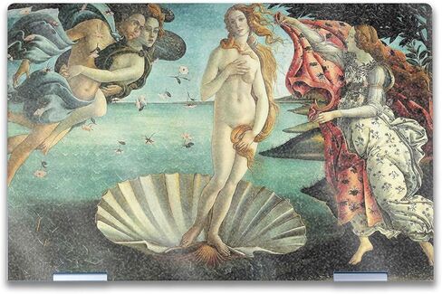 Glossy Glitter Laptop Skin Compatible with HP Envy x360 14" (2023) - Birth of Venus - Premium 3M Vinyl Protective Wrap Decal Cover - Easy to Apply | Crafted in The USA by MightySkins in Kuwait