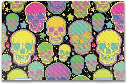 غلاف كمبيوتر محمول من ألياف الكربون متوافق مع HP Envy x360 14 بوصة (2023) - Candy Skulls - غطاء لاصق واقٍ من الفينيل 3M ممتاز - سهل الاستخدام | صُنع في الولايات المتحدة الأمريكية بواسطة MightySkins in Kuwait