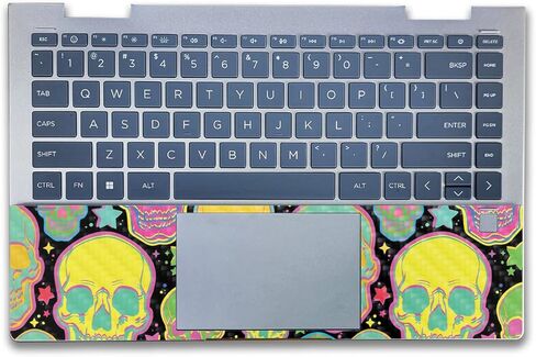 غلاف كمبيوتر محمول من ألياف الكربون متوافق مع HP Envy x360 14 بوصة (2023) - Candy Skulls - غطاء لاصق واقٍ من الفينيل 3M ممتاز - سهل الاستخدام | صُنع في الولايات المتحدة الأمريكية بواسطة MightySkins in Kuwait