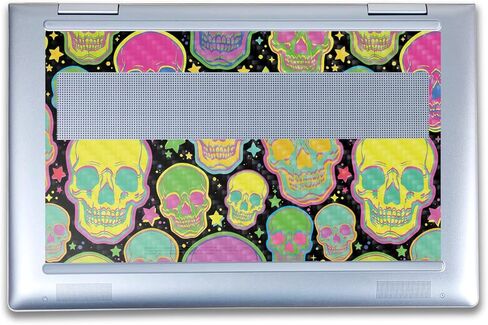 غلاف كمبيوتر محمول من ألياف الكربون متوافق مع HP Envy x360 14 بوصة (2023) - Candy Skulls - غطاء لاصق واقٍ من الفينيل 3M ممتاز - سهل الاستخدام | صُنع في الولايات المتحدة الأمريكية بواسطة MightySkins in Kuwait