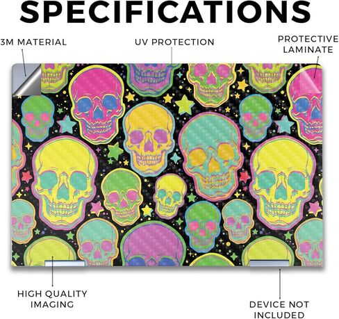 غلاف كمبيوتر محمول من ألياف الكربون متوافق مع HP Envy x360 14 بوصة (2023) - Candy Skulls - غطاء لاصق واقٍ من الفينيل 3M ممتاز - سهل الاستخدام | صُنع في الولايات المتحدة الأمريكية بواسطة MightySkins in Kuwait