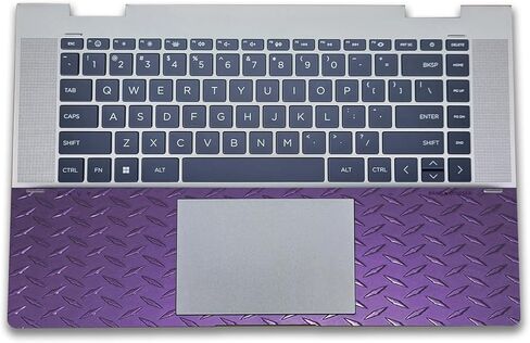 Laptop Skin Compatible with HP Envy x360 15.6" (2023) - Purple Diamond Plate - Premium 3M Vinyl Protective Wrap Decal Cover - Easy to Apply | Crafted in The USA by MightySkins in Kuwait