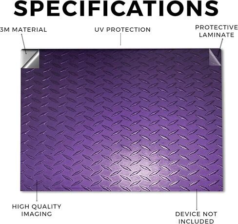 Laptop Skin Compatible with HP Envy x360 15.6" (2023) - Purple Diamond Plate - Premium 3M Vinyl Protective Wrap Decal Cover - Easy to Apply | Crafted in The USA by MightySkins in Kuwait