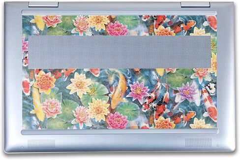 Glossy Glitter Laptop Skin Compatible with HP Envy x360 14" (2023) - Koi Pond - Premium 3M Vinyl Protective Wrap Decal Cover - Easy to Apply | Crafted in The USA by MightySkins in Kuwait