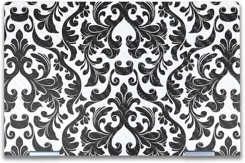 Carbon Fiber Laptop Skin Compatible with HP Envy x360 14" (2023) - Black Damask - Premium 3M Vinyl Protective Wrap Decal Cover - Easy to Apply | Crafted in The USA by MightySkins in Kuwait