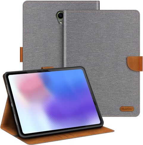 Leather Case Compatible with Samsung Galaxy Tab Active 3 8.0 2020 Protective Cover with Inner TPU Silicone Shell, Built-in Stand and Rugged Drop-Proof(Gray) in Kuwait