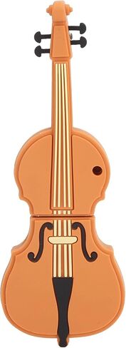 محرك فلاش USB Tissting Violin سعة 16 جيجابايت - 64 جيجابايت - تخزين بيانات محمول لملفات صور الموسيقى، ملحقات الكمبيوتر للاستخدام المنزلي والمكتب (64 جيجابايت) in Kuwait