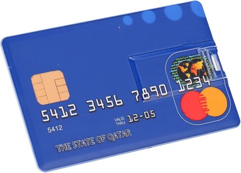 محرك أقراص فلاش USB مبتكر على شكل بطاقة سعة 32 جيجابايت - صغير ومحمول لسهولة التخزين والسفر - للعملاء - مادة ABS in Kuwait