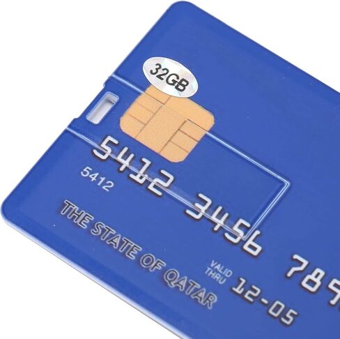 محرك أقراص فلاش USB مبتكر على شكل بطاقة سعة 32 جيجابايت - صغير ومحمول لسهولة التخزين والسفر - للعملاء - مادة ABS in Kuwait