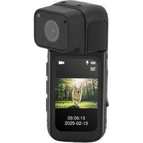 Body Worn Camera 2.7K 170 Wide Angle 32GB Portable POV Camera with 180 Rotatable Magnetic Design for Vlog Recording Work Travel Pet Walking (Black) in Kuwait