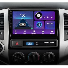 راديو سيارة 4G+64G Android 13 لسيارة Toyota Tacoma 2005-2015، 9 بوصة تعمل باللمس Carplay اللاسلكي ودعم Android التلقائي ترقية راديو شاشة تعمل باللمس مع كاميرا AHD، نظام ملاحة GPS، SWC، WiFi، FM، بلوتوث in Kuwait