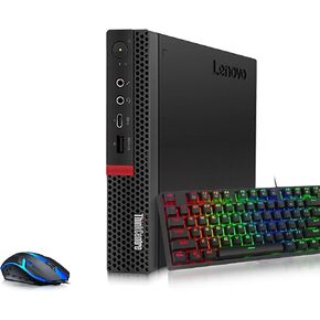 Lenovo ThinkCentre Tiny Desktop Computer — Intel Core i5-8500T 8th Gen Upto 3.50GHz — 8GB DDR4 RAM — 256GB SSD — RGB Keyboard & Mouse — WiFi — Business Mini PC — Windows 11 Pro (Renewed) in Kuwait