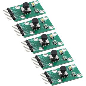5Pcs 5 Way Navigation Key Switch Module 5D Rocker Single-Chip Independent Keyboard Green PCB for DIY Projects in Kuwait