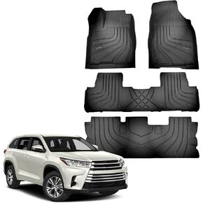 KEYOOG Compatible for 2018-2021 Volvo XC60 (Only T5 / T6 Models and Not Hybrid), Car Floor Mats Black TPE Special All-Weather Automotive Mat Interior Accessories Includes 1st and 2nd Row in Kuwait